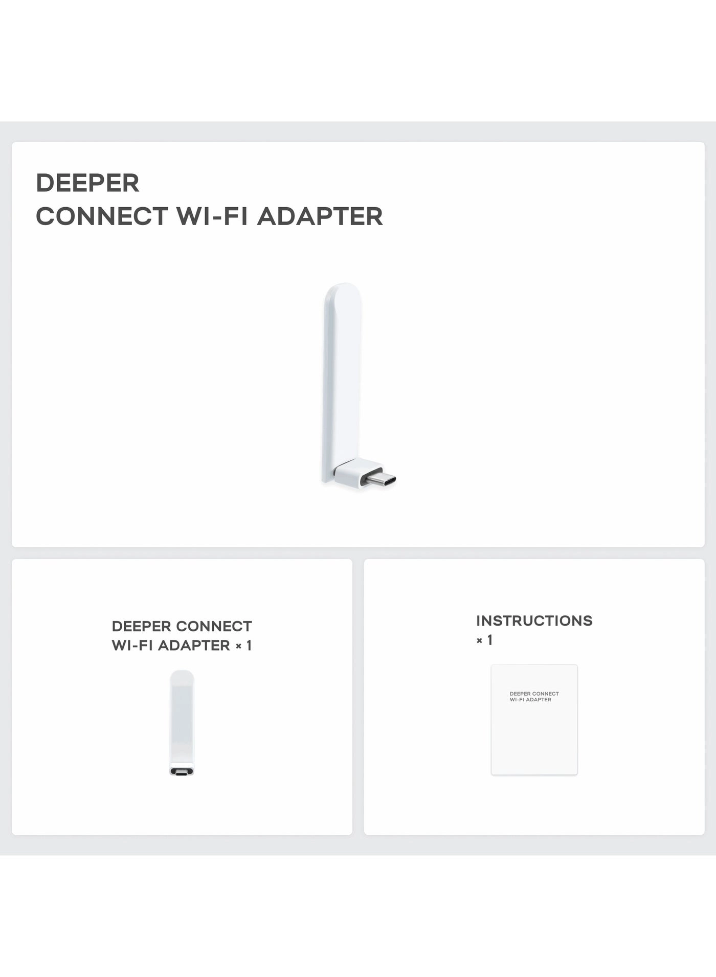 Connect Wi-Fi Adapter - Dual Band USB Type C Wired & Wifi