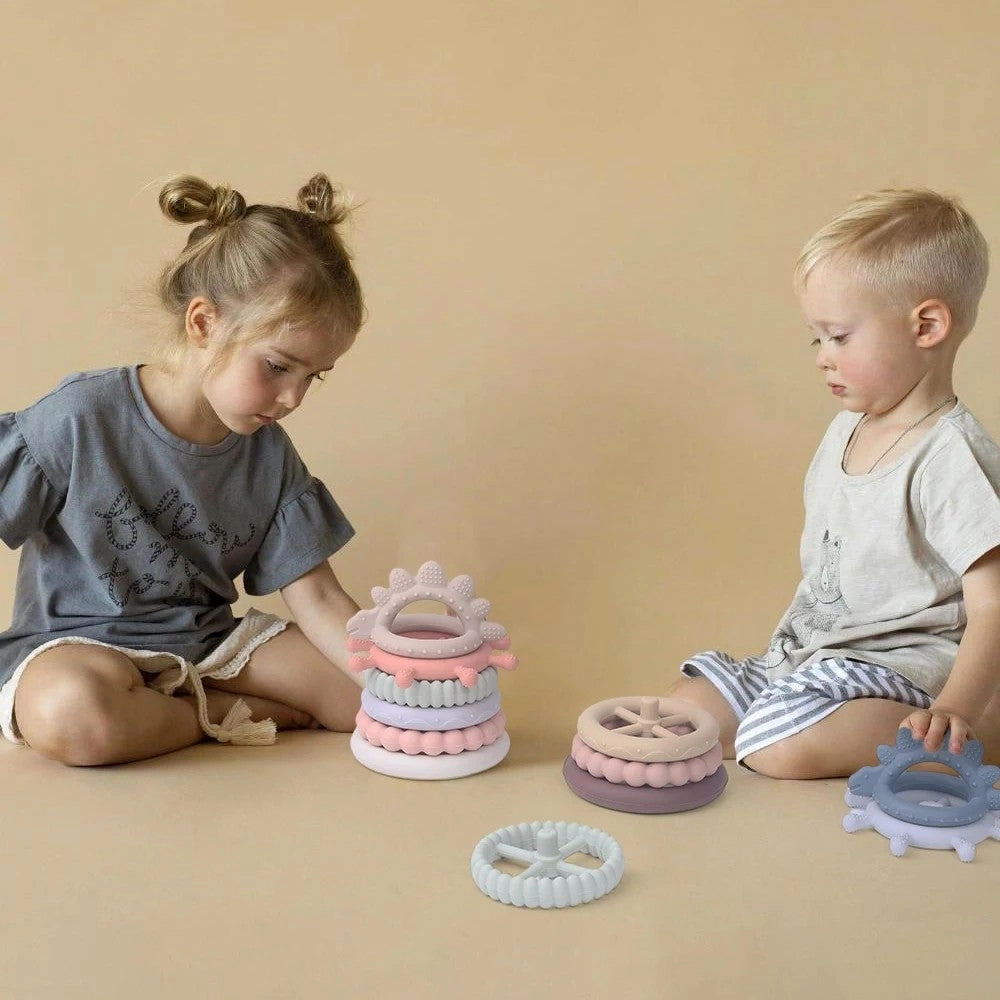 Colorful Rainbow Stacking Toys - Silicone