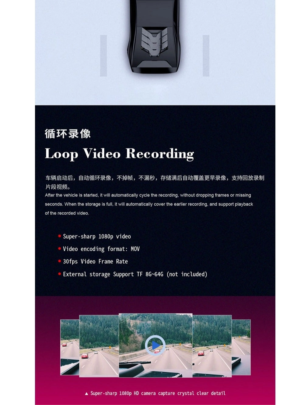 Parking Backup Cameras - Night Vision 1080P