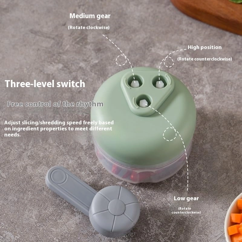 Mini Hand Crank Vegetable Chopper - 250ml