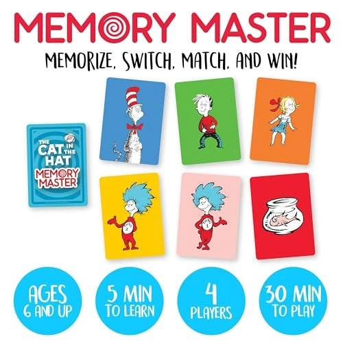 Cat in The Hat Memory Master - Card Game