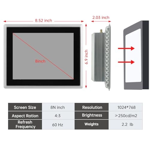 DM080NFAAC - 8 Inches 1024 x 768 Pixels
