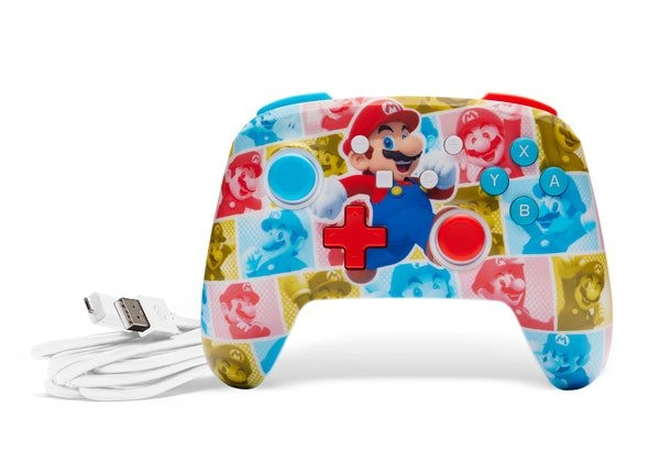 Nintendo Switch Enhanced Wired Controller Mario Hero Reel