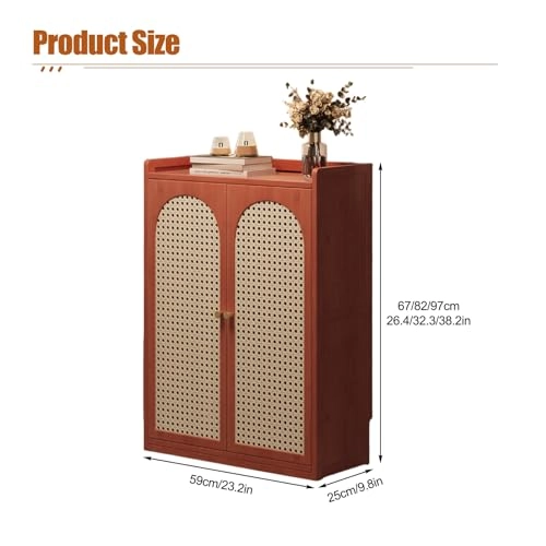 WiFi Router Cabinet - Bamboo 67x59x25cm