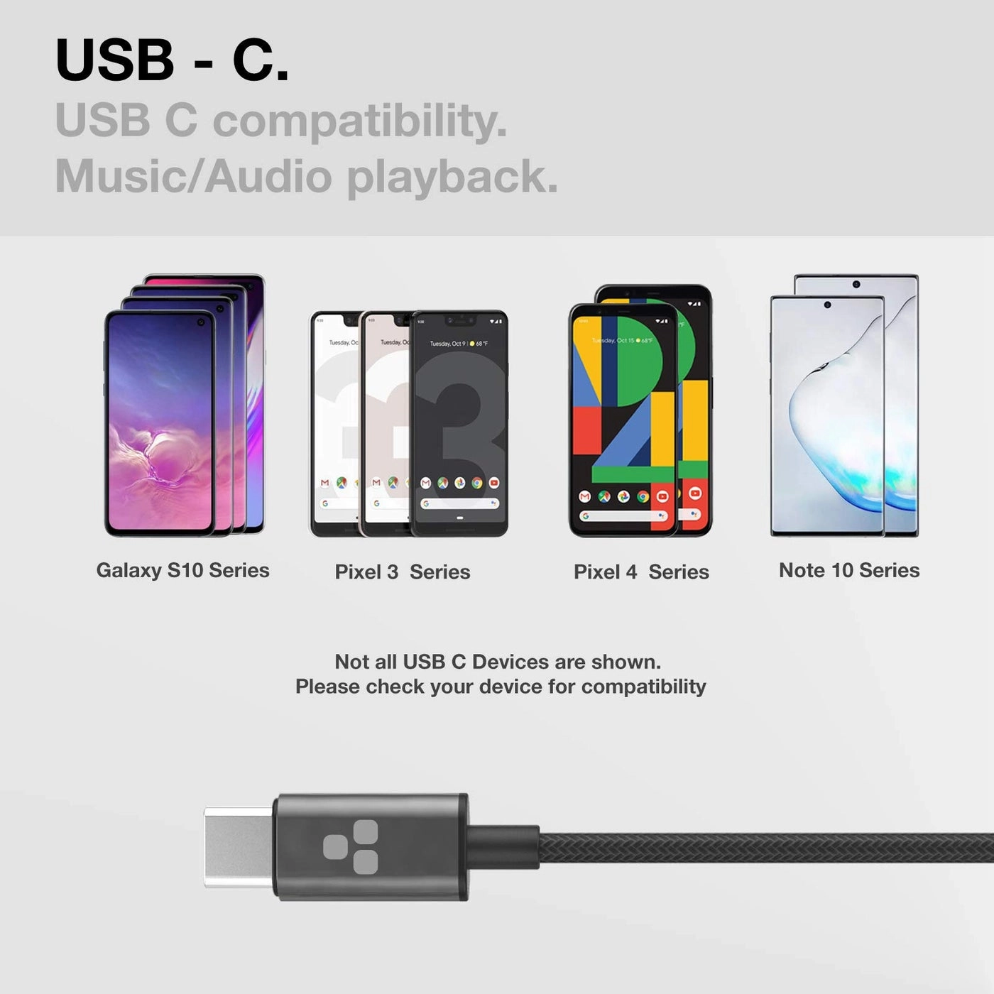 Thore - USB-C to 3.5mm Audio Cable Inline Remote Mic Volume Control