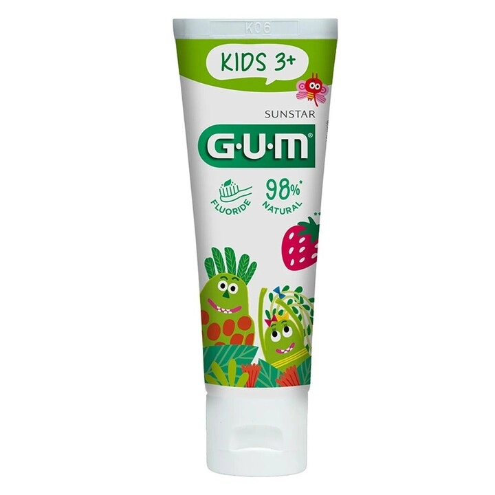 Sunstar GUM Kids Strawberry Flavour Toothpaste 3+ Years 50ml