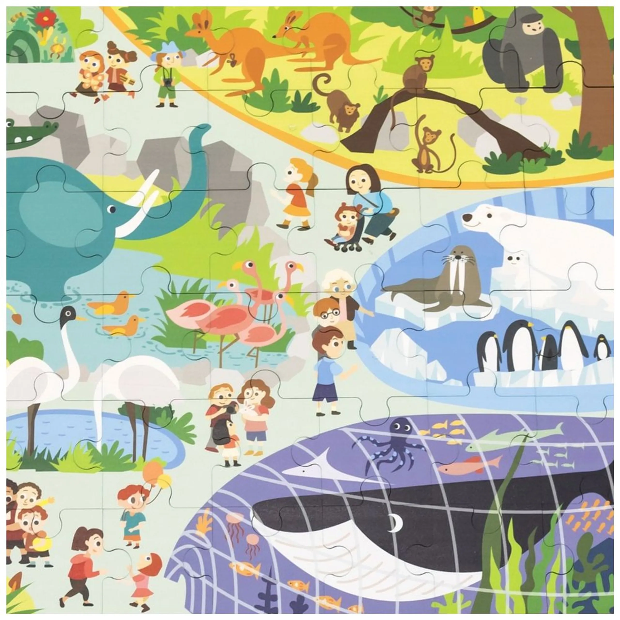 Zoo Wooden Puzzle (SW-44587) - 48 pcs