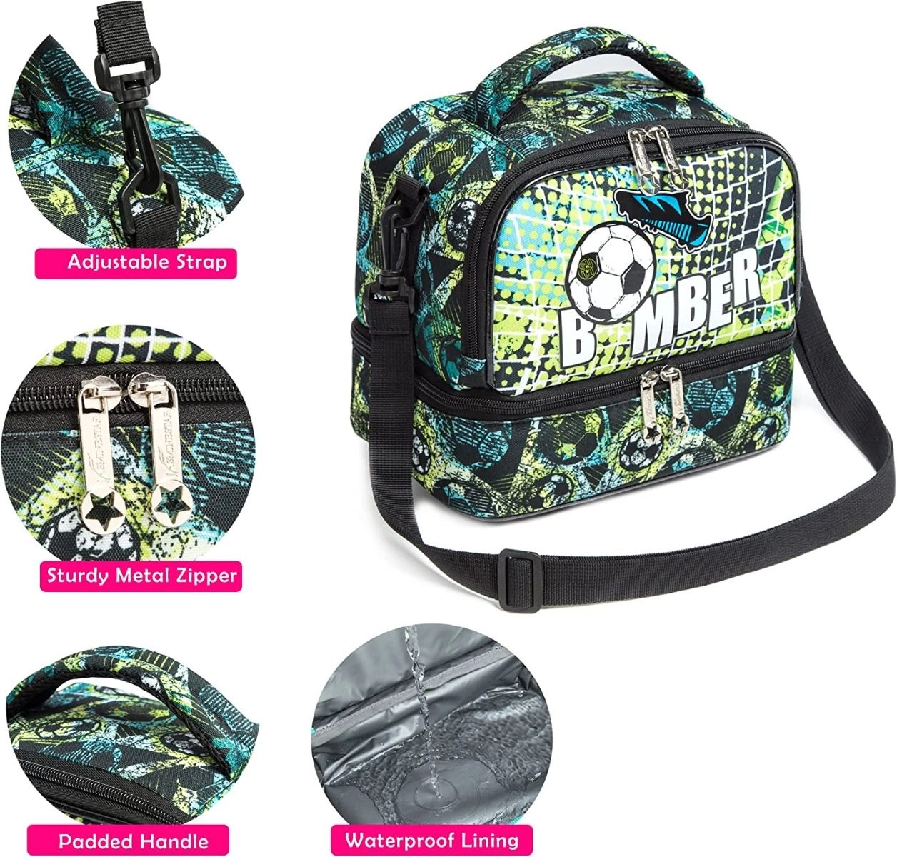 Bento Lunch Bag - Unicorn Pink 7L