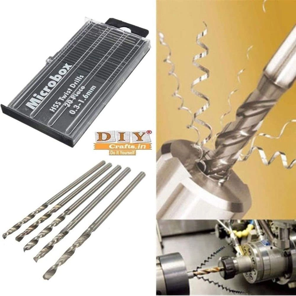 Mini Tiny Twist Drill Bit Set - Hss 20 Piece 03mm 035mm 04mm 045mm 05mm 055mm 06mm 065mm