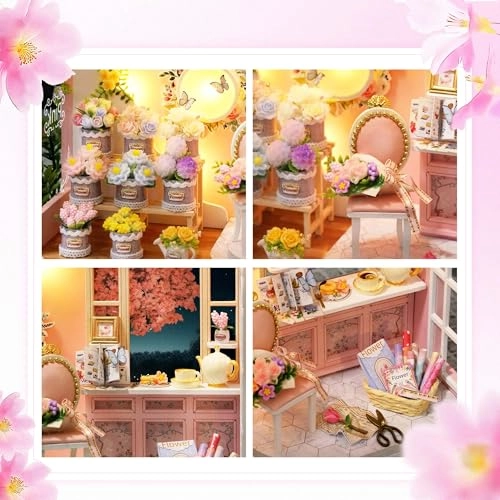 DIY Miniature House Kit - Colourful Flower Shop