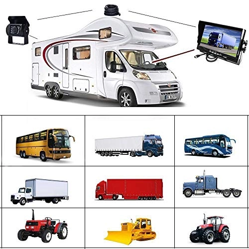 Rearview Camera - Night Vision + 7" TFT LCD Monitor - 800x480