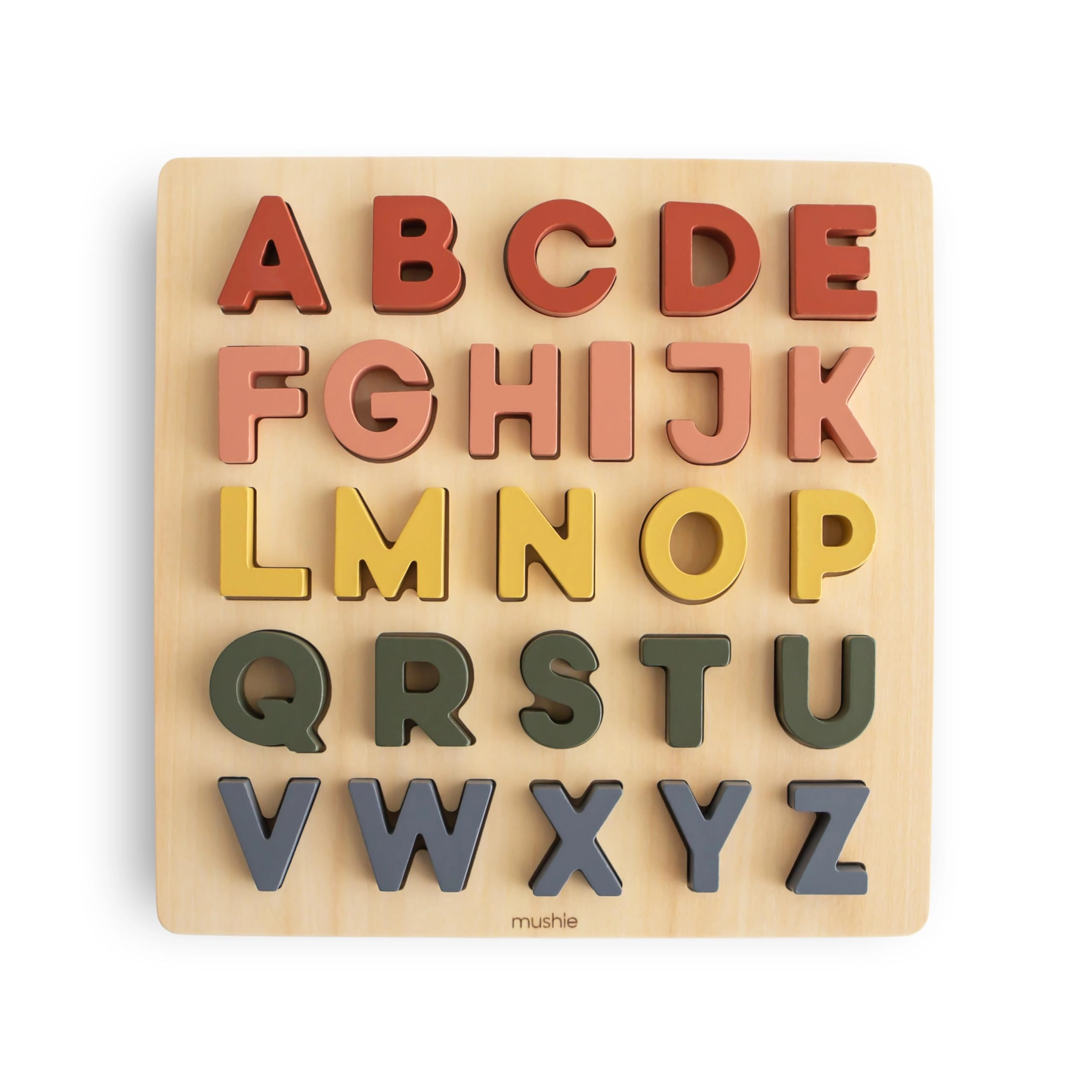 mushie Wooden Alphabet Puzzle - 3 Years+ 26 pieces