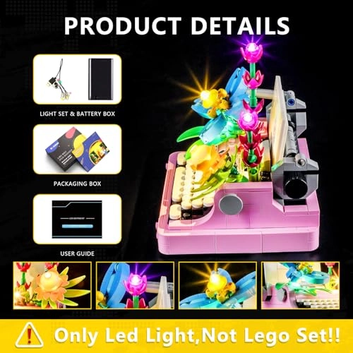 Light Kit for LEGO Typewriter with Flowers 31169 - Plastic 1