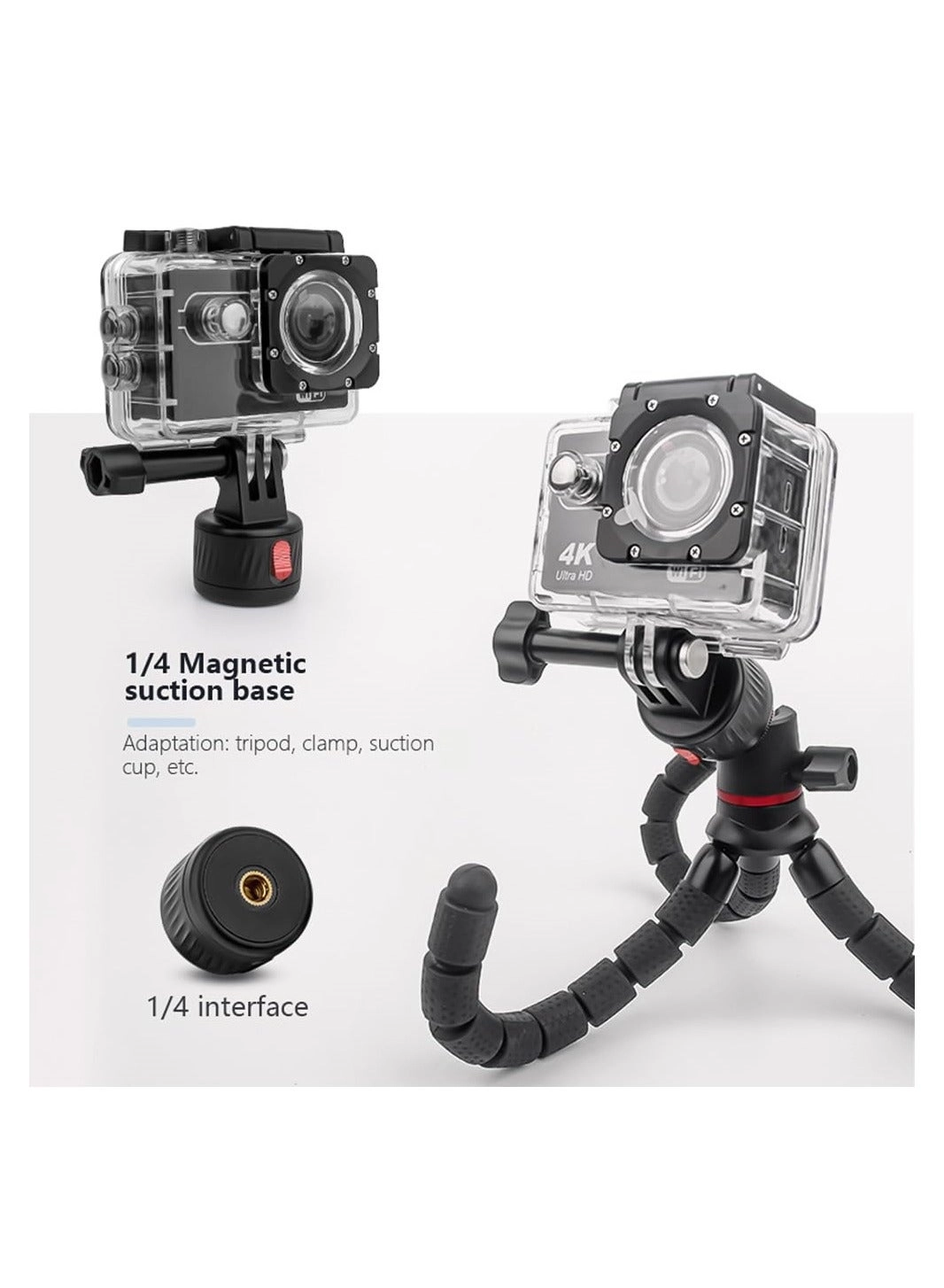 Magnetic Suction Adapter - Tripod Quick Release Base Mount Compatible with action cameras