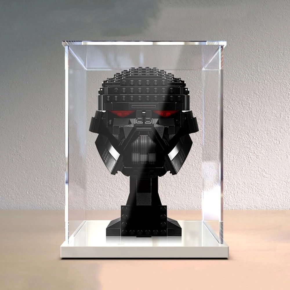 Shengor Display Case for Lego 75343 Helmet - 20 x 20 x 25 cm Transparent