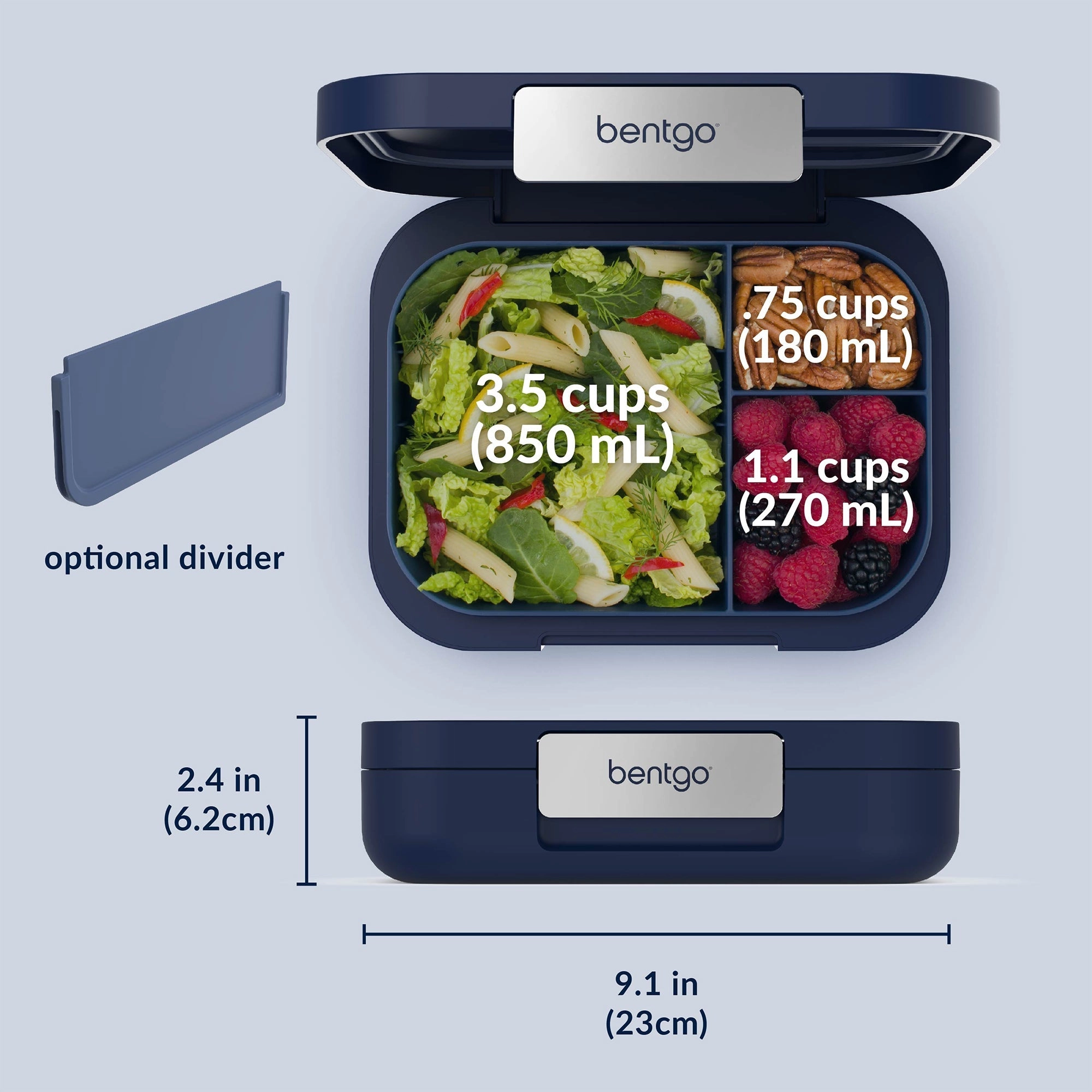 Modern Lunch Box - Navy Blue 5 cups / 850 ml