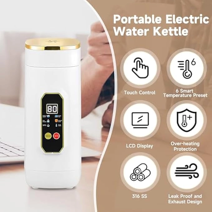 Temperature Control Stainless Steel Electric Kettle