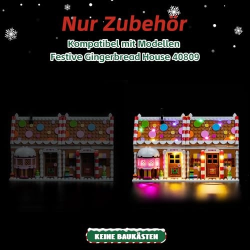 LED Light Set - Compatible with 40809 Festive Gingerbread House Battery Powered
