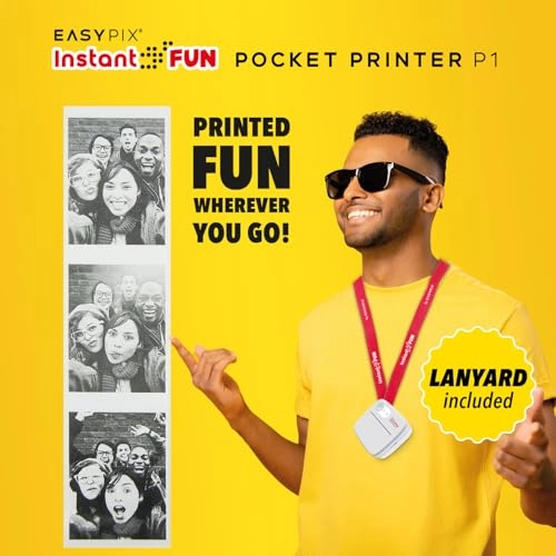 InstantFUN Pocket Printer P1 - Black and White Thermal Printing Portable
