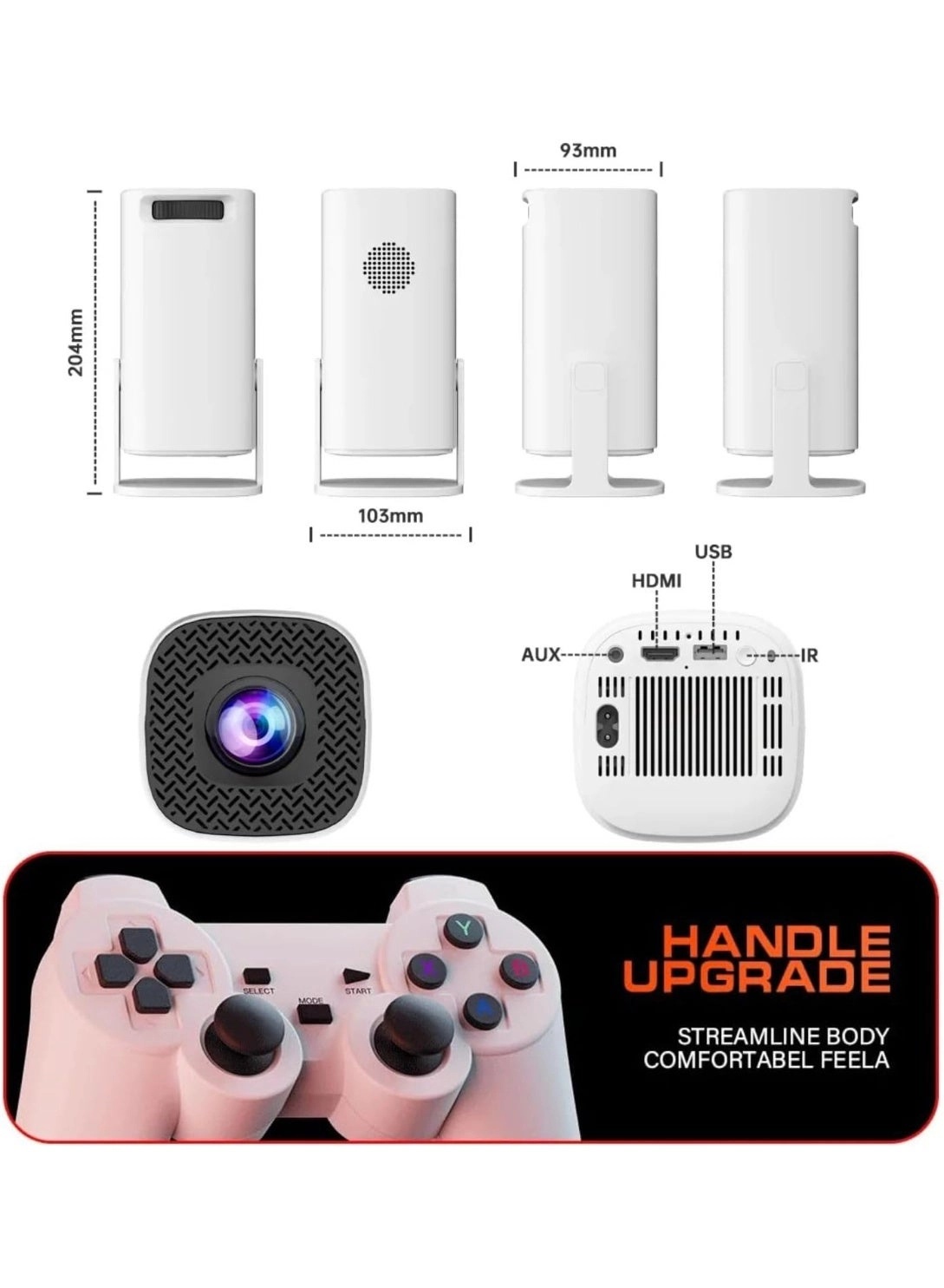 Game Projector 8000 ANSI lumens