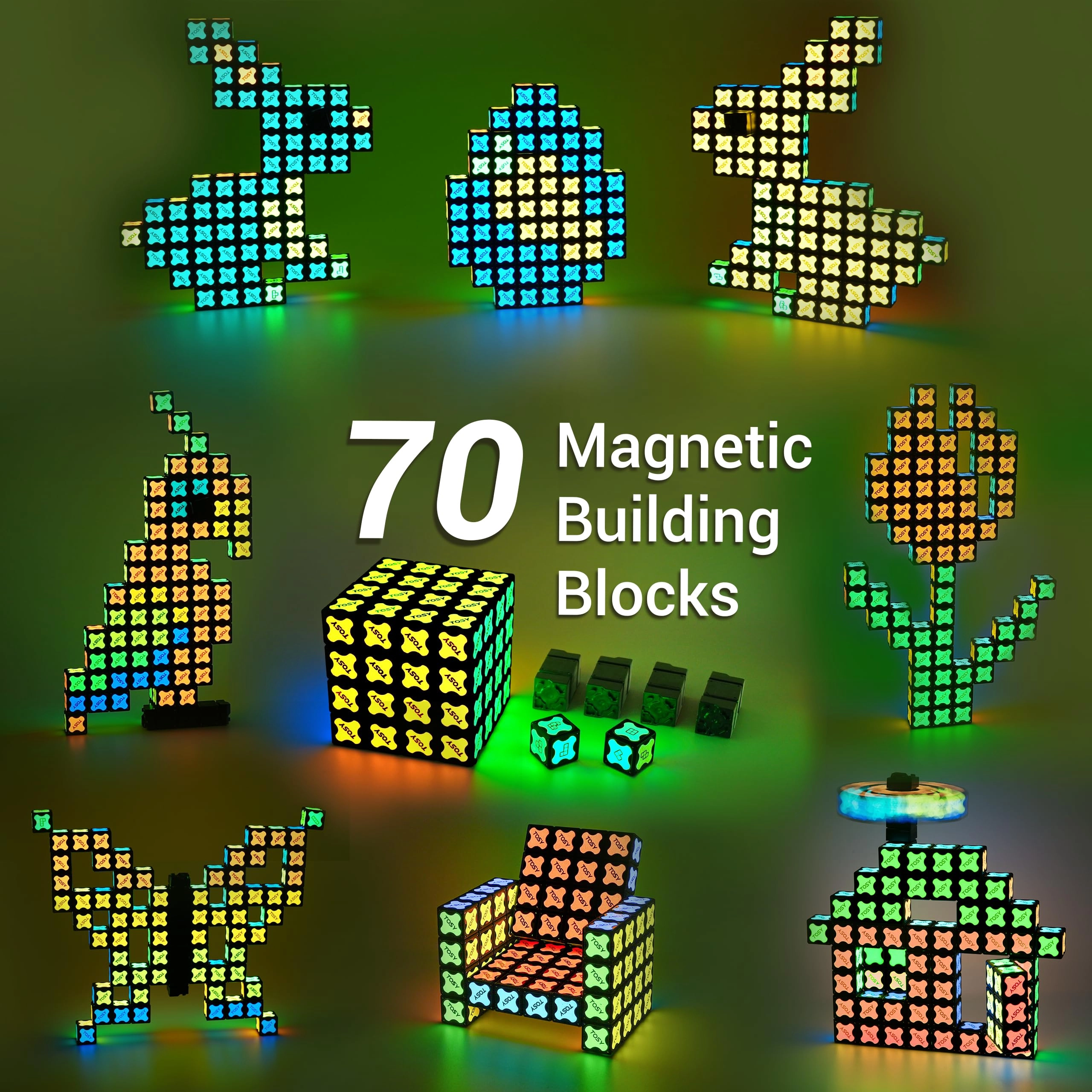 Magnet Cube 4x4 - 70 pcs