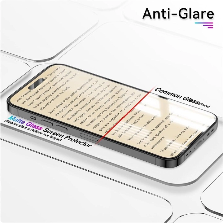 Matte Tempered Glass Screen Protector for iPhone 14 Plus - 9H Anti-Glare Anti-Fingerprint
