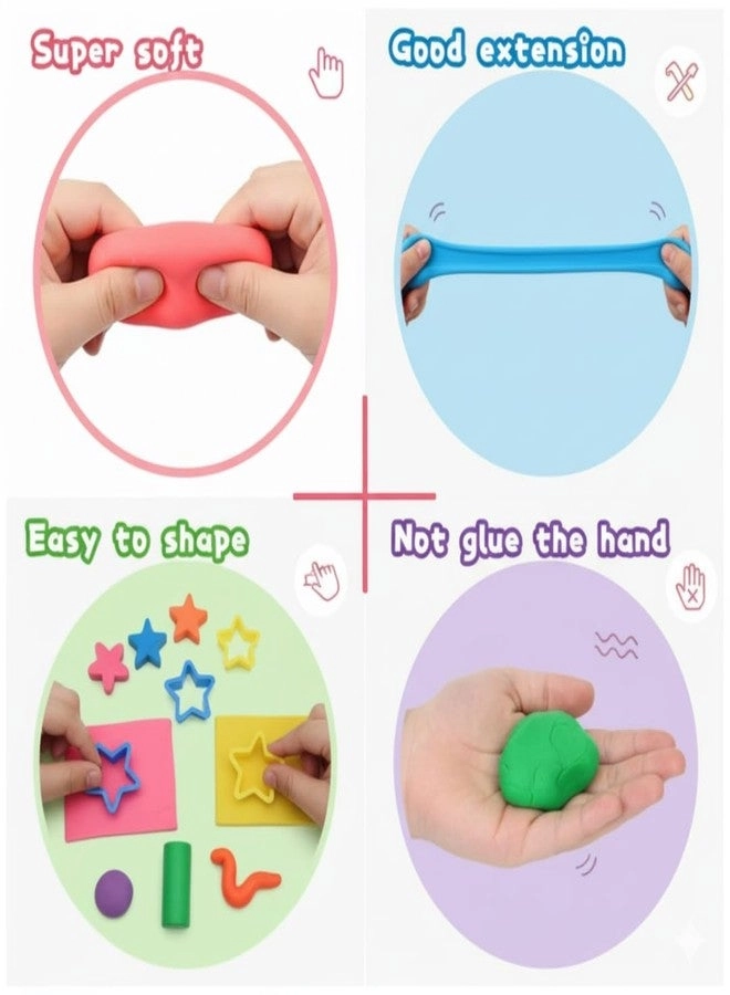 Kids Modeling Dough Set - 10 colors 3+ years