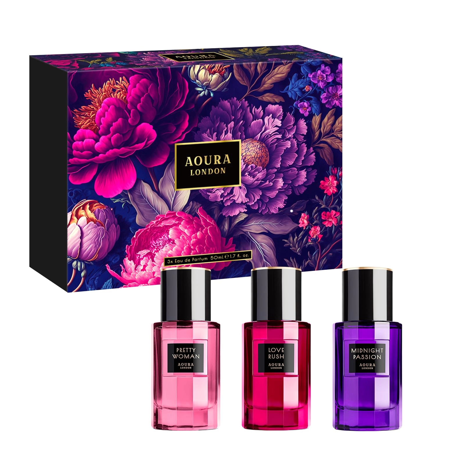 AOURA Perfume Gift Set - Eau de Parfum 3 x 50 ml