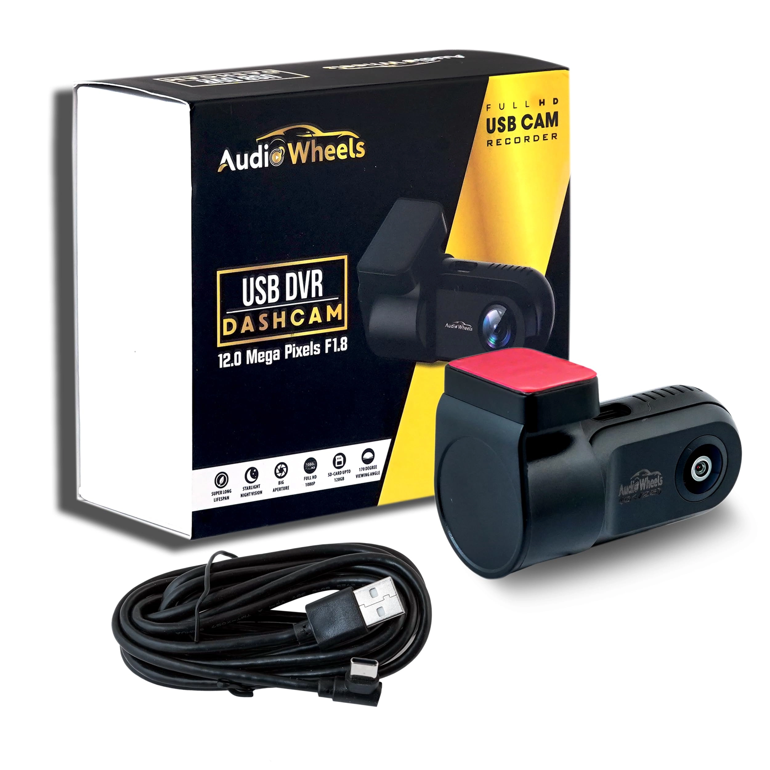 Audio Wheels, Bawana Industrial area,Sec-3, Plot/No-261, New Delhi-110039 USB HD DVR DASHCAM - 720p 30FPS