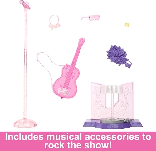 Barbie 65th Anniversary Pop Star - Brunette 10 Accessories Ages 3+