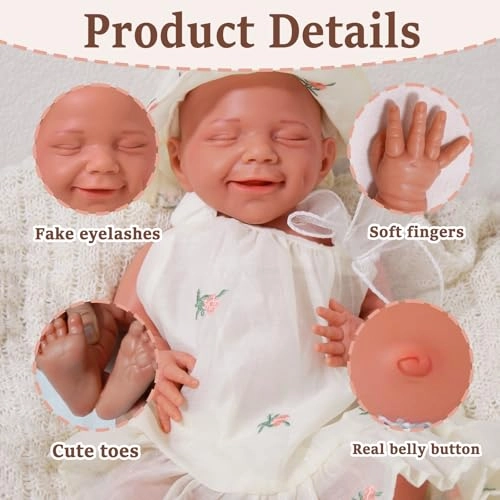 Reborn Baby Doll - 43cm Silicone Sleeping
