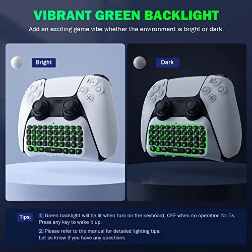 RGB Backlight Keyboard - Bluetooth PS5