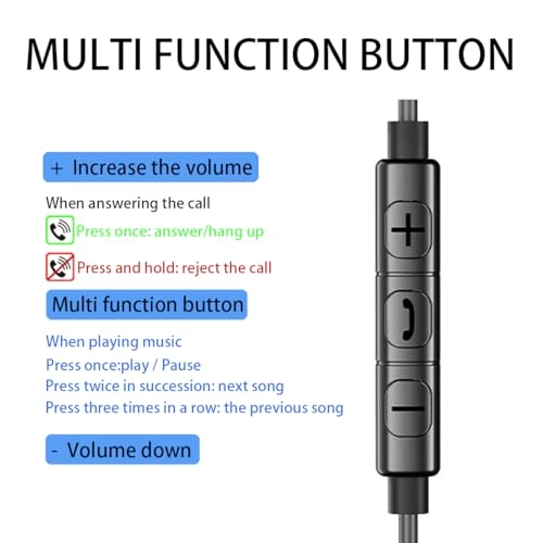 USB C Headphones Wired Headphone