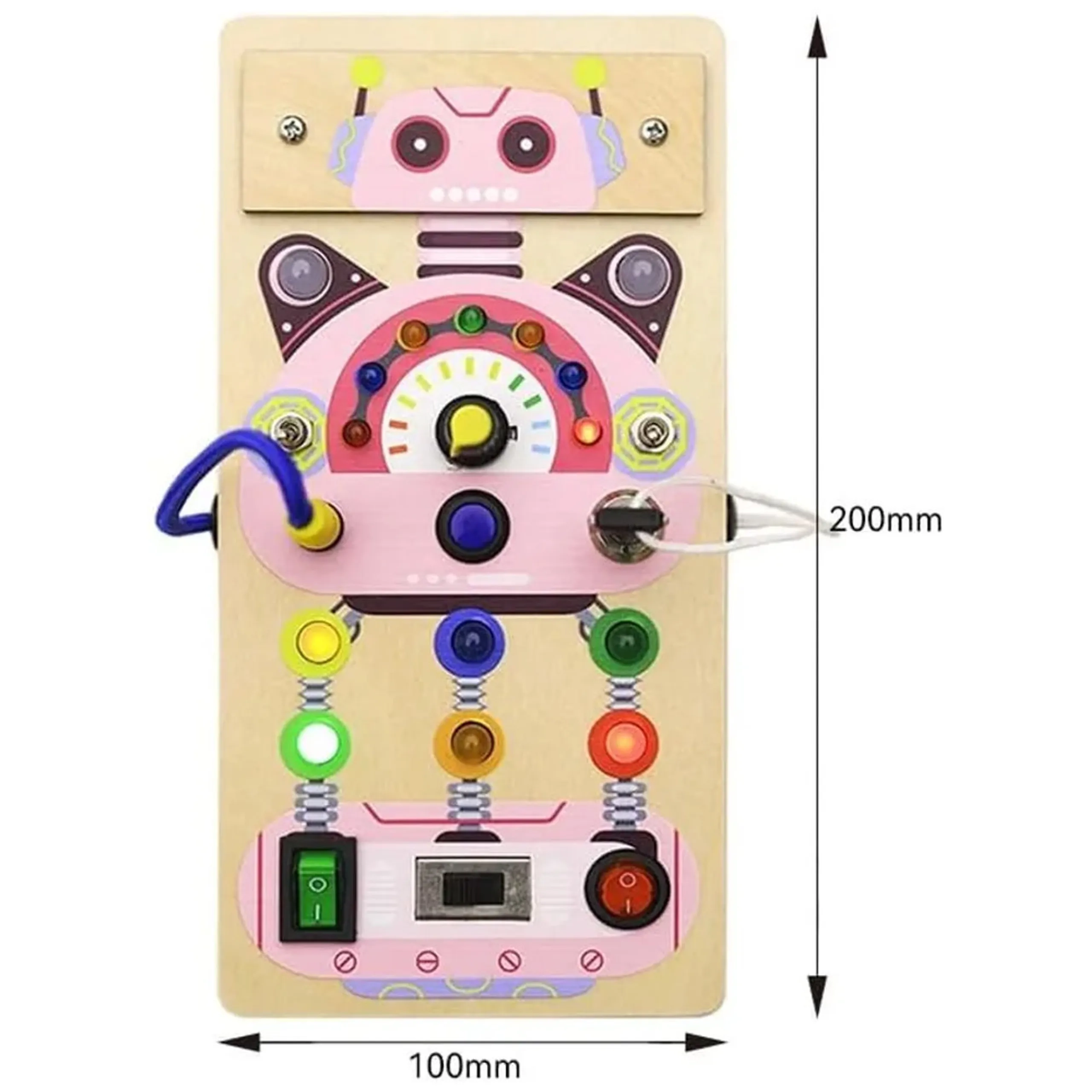 Pink Robot Busy Board - Police Car Shape Ages 3+