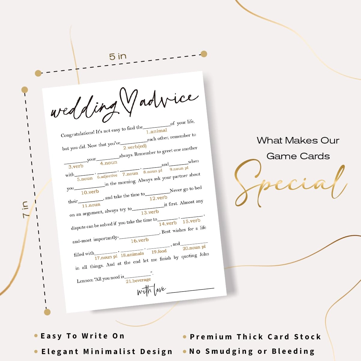 Bridal Shower Bingo - 25 pieces Unisex-Adults