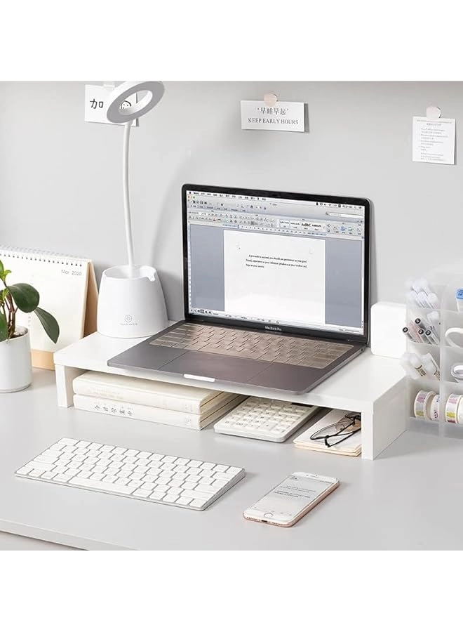 Monitor Stand Riser - White 50(L) x 20(W) x 7.7(H) cm