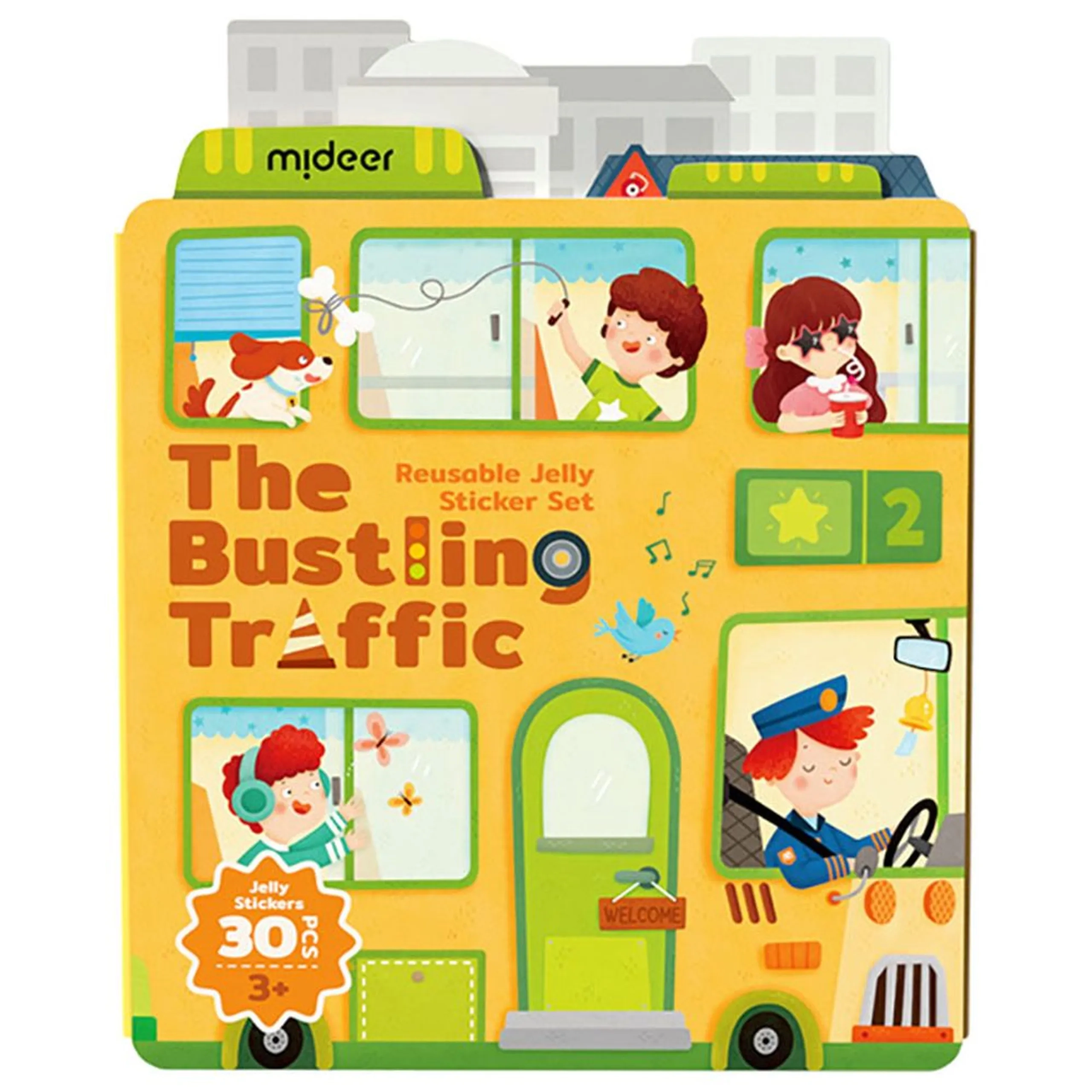 Bustling Traffic Reusable Sticker Pad