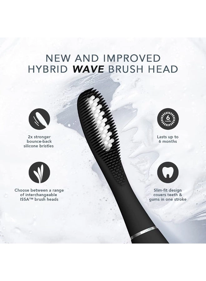Issa Hybrid Wave Brush Head - Black 1unit