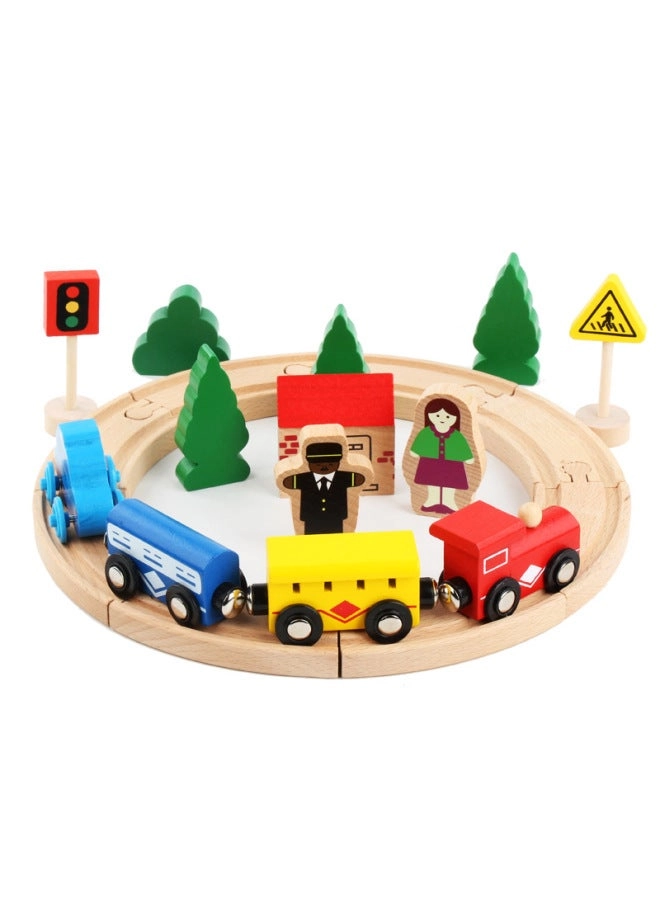 Generic Wooden Children's Transportation Tools Small Train Rail Car Toy
