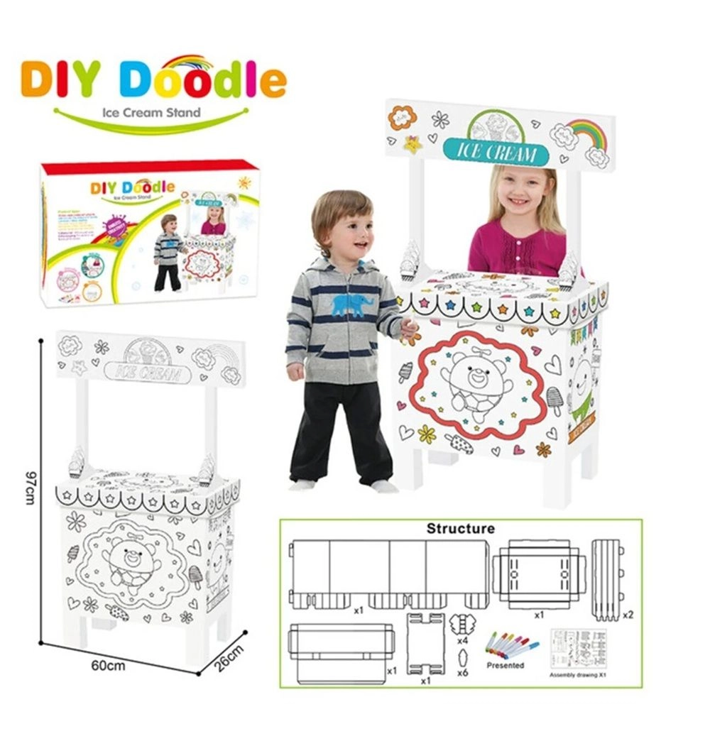 Doodle Art And Craft Coloring Ice Cream Shop - 3+ years