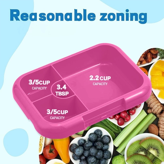 6 & 4 Convertible Bento Lunch Box - Butterfly Purple