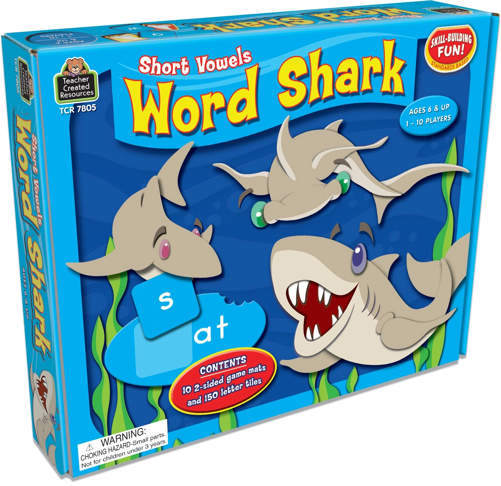 Teacher Created Resources OS Word Shark: Short Vowels Game - Ages 6 & Up