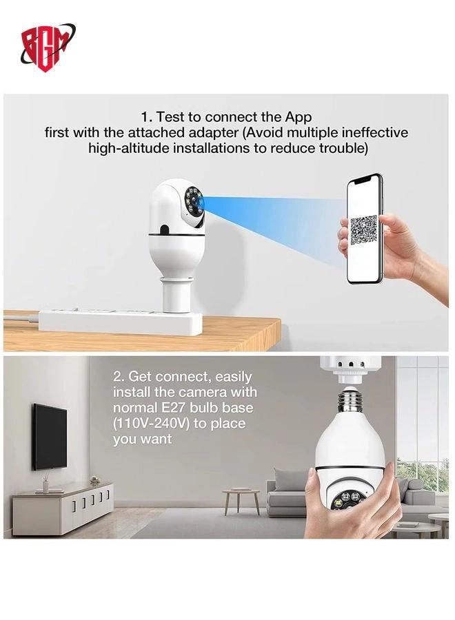 WiFi Light Bulb Camera 1080P