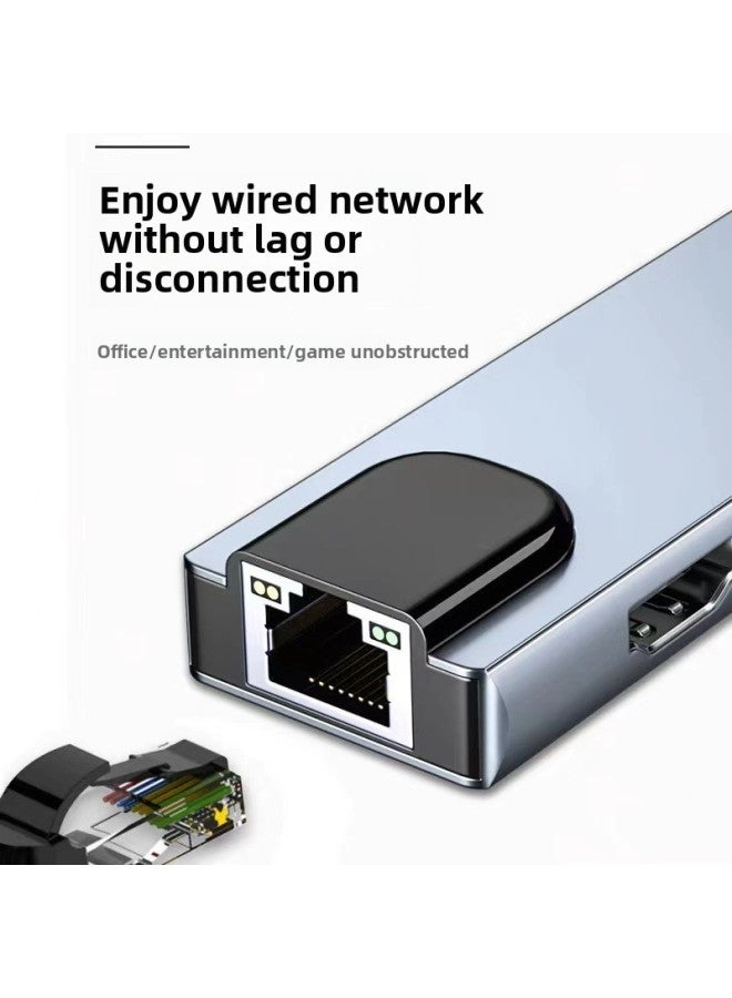 Type-c Docking Station - 5-in-1 Usb-chub Gigabit Network Card