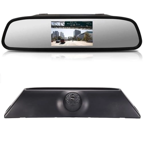 Brake Light Reversing Camera + Rear View Mirror Monitor - Night vision 628 x 586 pixels