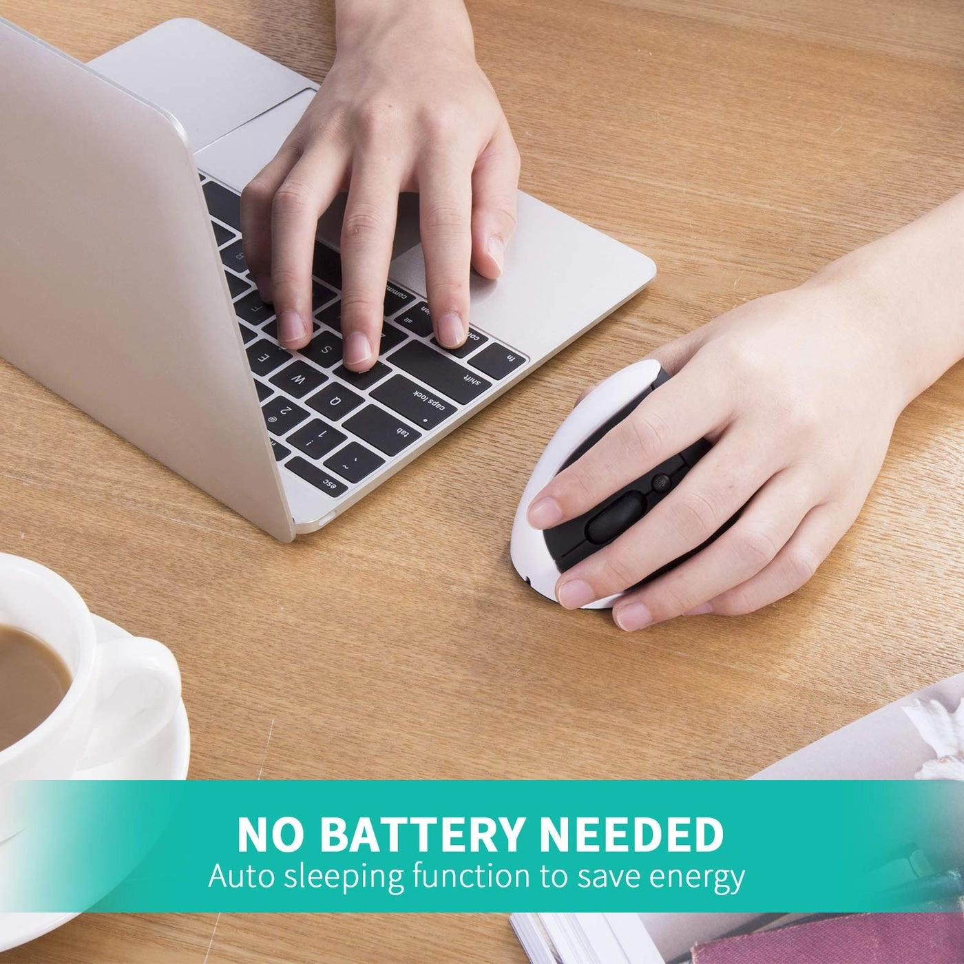 Left Handed Ergonomic Vertical Mouse - USB