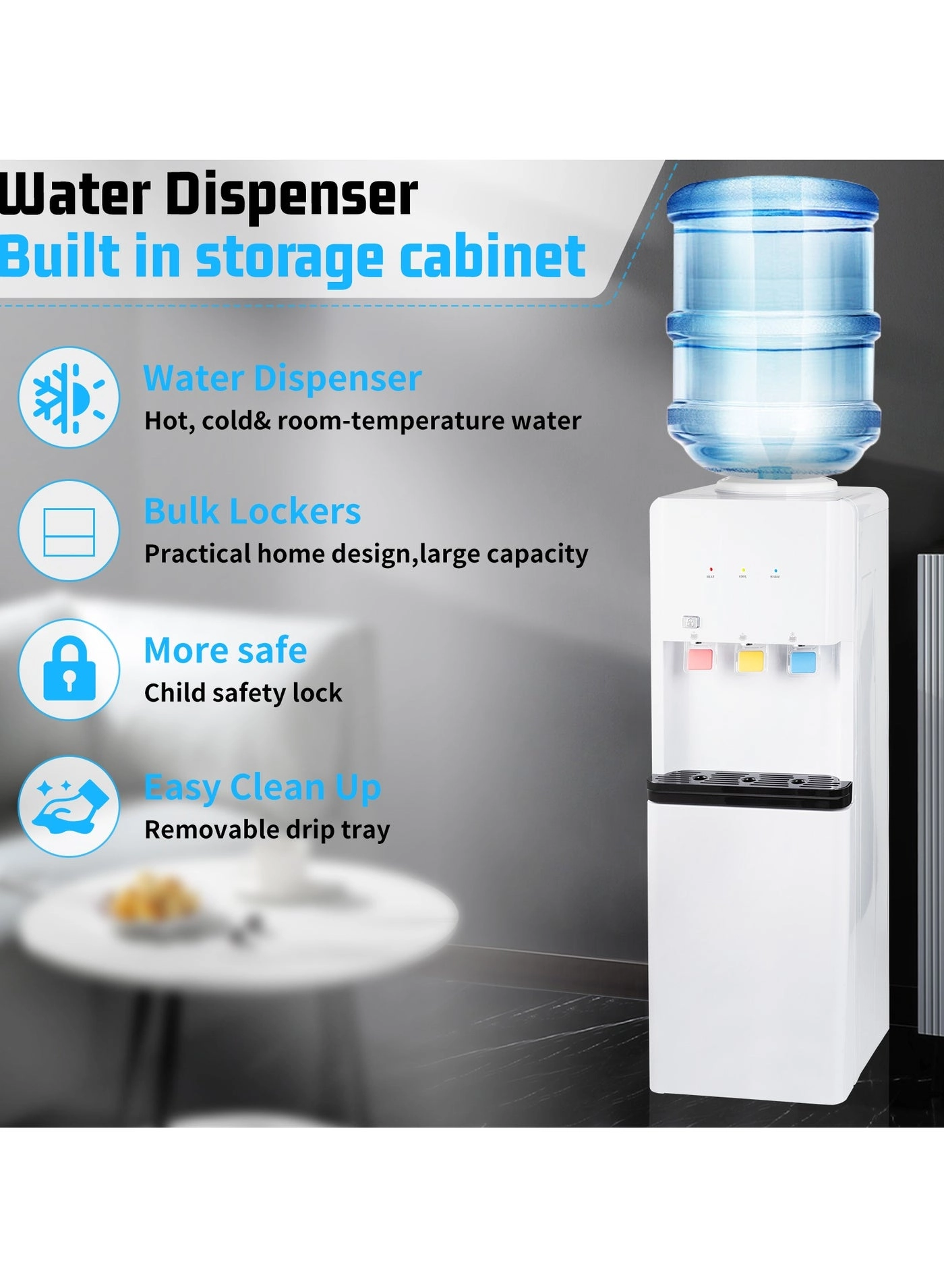 Freestanding Top Loading Bottled Water Dispenser - 3 L