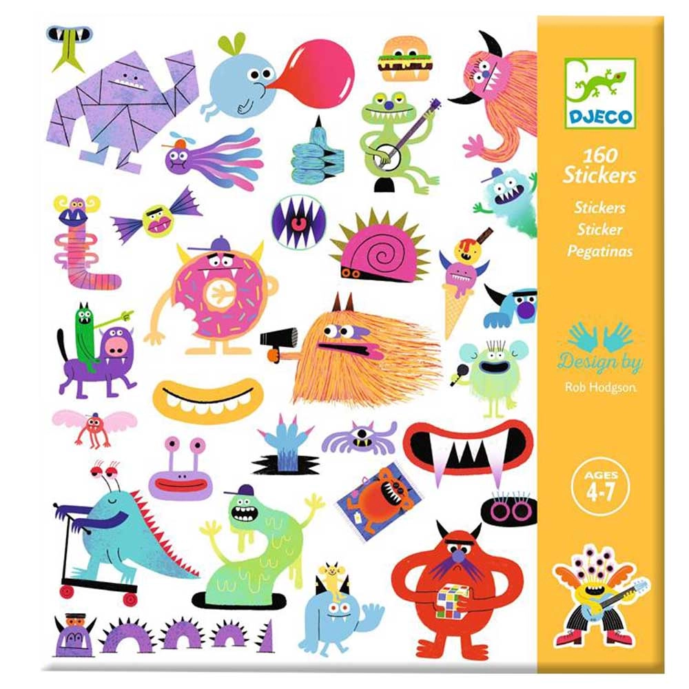 DJECO Monsters Sticker Book 160 pcs