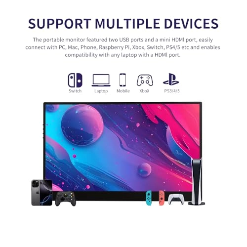 Wireless Display Portable Monitor - 1080P 15.6 inch