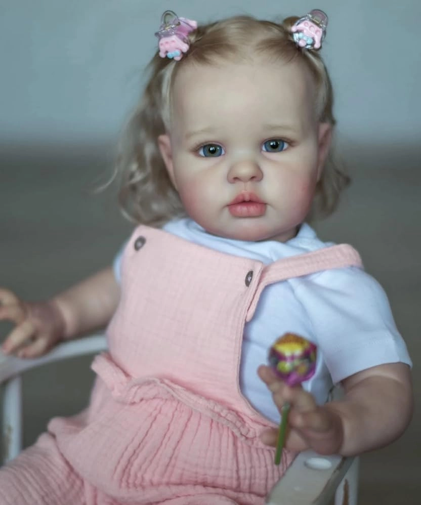 Reborn Baby Doll - 24 Inch Soft Cloth Body Blonde Hair Ages 3+
